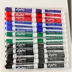 Expo Dry Erase Markers 24 Count Multicolor Chisel Tip Low Odor NWT